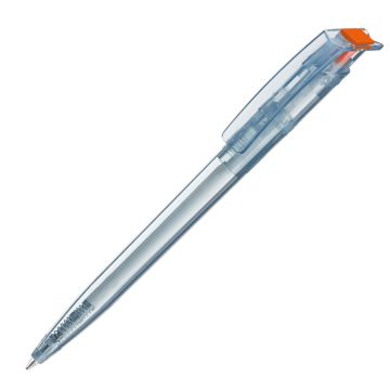 RECYCLED PET PEN transparent SG, orange