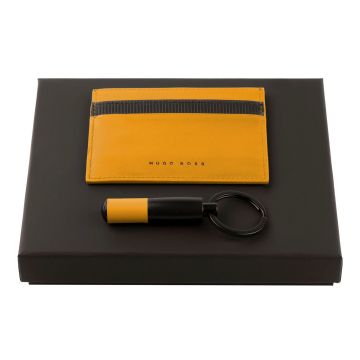 HUGO BOSS Set HUGO BOSS Yellow (schlüsselring & visitenkartenetui)
