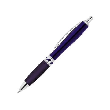 Curvo Metallkugelschreiber Jewel chrome mit Softgripgriffzone dunkelblau
