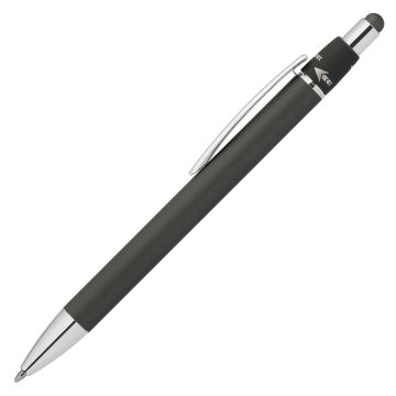 Alina Soft Touch Metallkugelschreiber mit Spinner und Stylus anthrazit