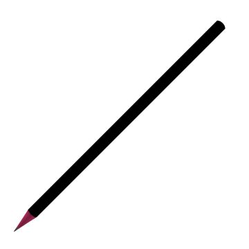 Designbleistift rund bunt durchgefärbt, schwarz matt, FSC silver
