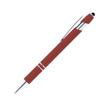 Alpha Soft Touch Kugelschreiber mit Stylus dunkelrot