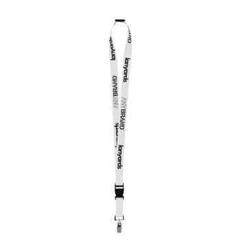 Schlüsselband - Lanyard mit Bulldog Stahlclip, Sicherheitsverschluss und Trennclip