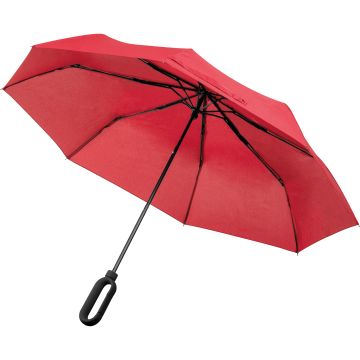 Taschenschirm aus Pongee mit Karabinergriff