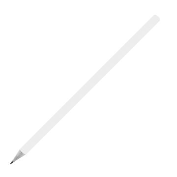 Designbleistift rund bunt durchgefärbt, weiß matt white
