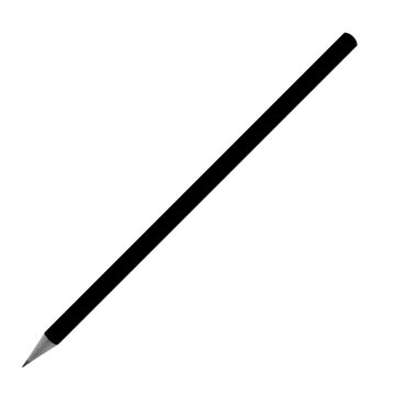 Designbleistift rund bunt durchgefärbt, schwarz matt, FSC gold