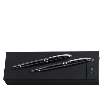 Cerruti 1881 Set Silver Clip Pastel Grey (kugelschreiber & tintenroller)