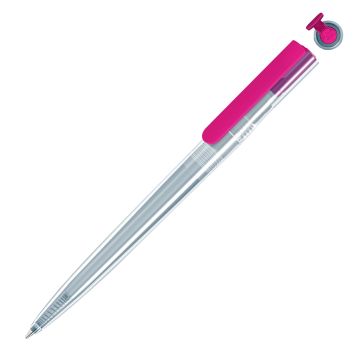 RECYCLED PET PEN switch transparent KG, magenta