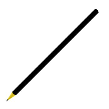 Designbleistift rund bunt durchgefärbt, schwarz matt, FSC