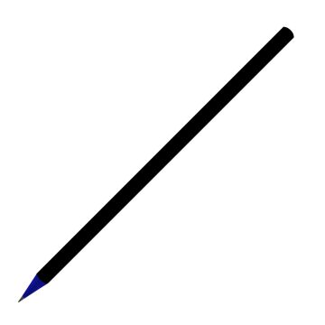 Designbleistift rund bunt durchgefärbt, schwarz matt, FSC dark_blue_