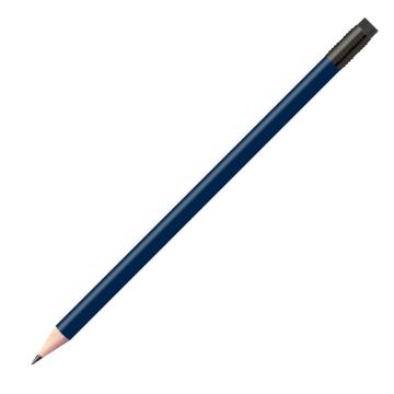 Staedtler Bleistift blau metallic, rund mit schwarzer Zwinge und schwarzem Radiertip