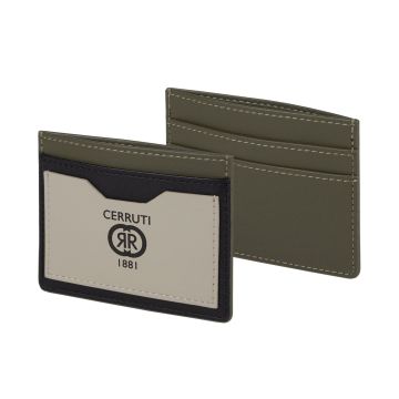 Cerruti 1881 Kartenhalter Brick Beige Khaki Black