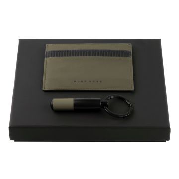 HUGO BOSS Set HUGO BOSS Khaki (schlüsselring & visitenkartenetui)