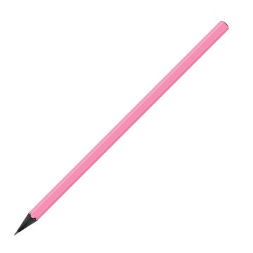 Designbleistift sechskant schwarz durchgefärbt farbig, FSC light_pink