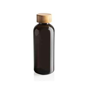 GRS rPET Flasche mit Bambus-Deckel