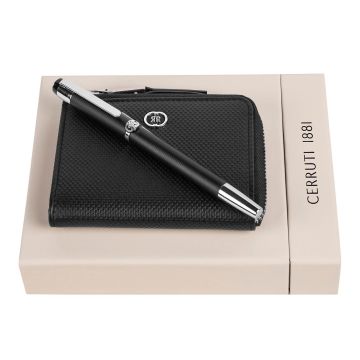 Cerruti 1881 Set Regent Black (füllfederhalter & visitenkartenetui)