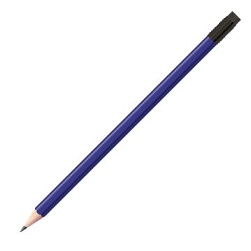 Staedtler Bleistift reflex blau, eckig mit schwarzer Zwinge und schwarzem Radiertip