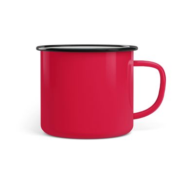 Emaille Tasse Promo 9 cm Red Alert Jumbo rot