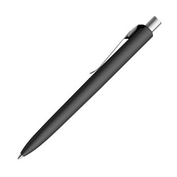 Prodir DS8 Soft Touch PSR Push Kugelschreiber mit Standardmetallclip und satiniertem Drücker
