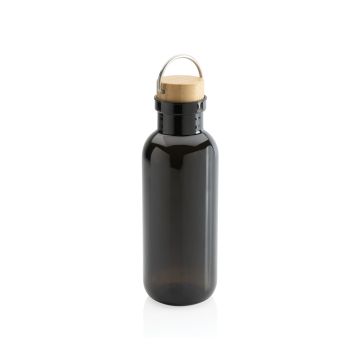 GRS rPET Flasche with Bambusdeckel und Griff