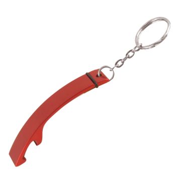 Metallflaschenöffner mit Schlüsselanhänger red