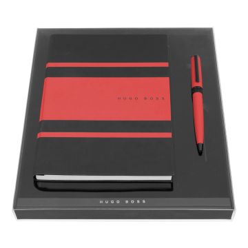 HUGO BOSS Set HUGO BOSS Red (kugelschreiber & notizblock A5)