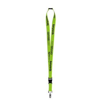 Schlüsselband - Lanyard mit Bulldog Stahlclip, Sicherheitsverschluss und Trennclip