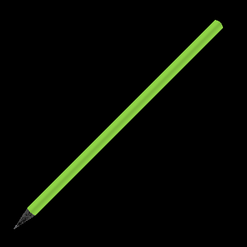 Designbleistift rund schwarz durchgefärbt farbig, FSC lime_green