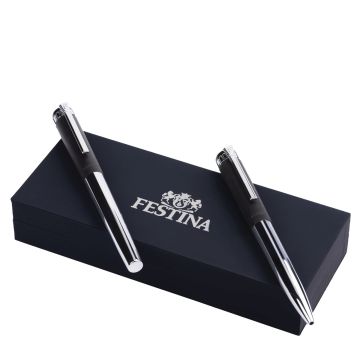 FESTINA Set Prestige Chrome Black (kugelschreiber & tintenroller)