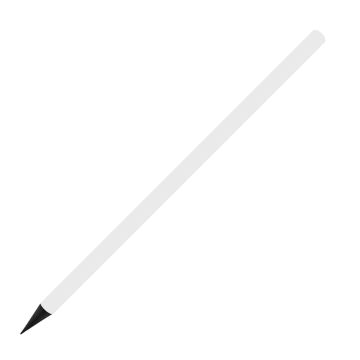 Designbleistift rund bunt durchgefärbt, weiß matt black