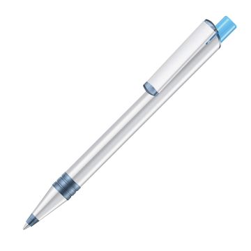 RECYCLED PET PEN ALUMA transparent, hellblau