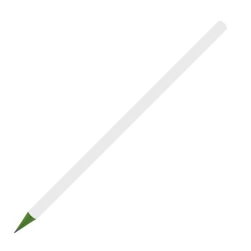 Designbleistift rund bunt durchgefärbt, weiß matt light_green