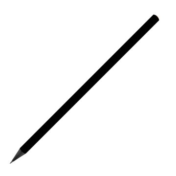 Designbleistift rund schwarz durchgefärbt schwarz matt, FSC