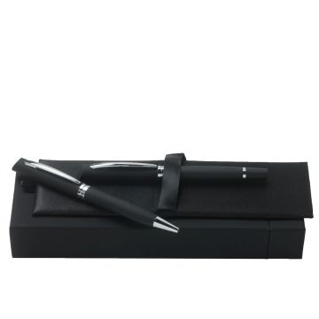 Cerruti 1881 Set Soft Black (kugelschreiber & tintenroller)