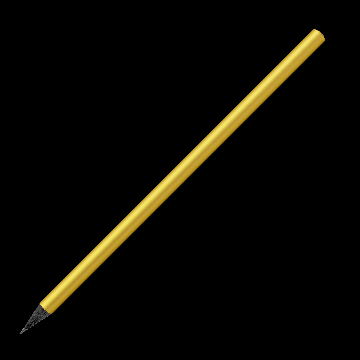 Designbleistift rund schwarz durchgefärbt farbig, FSC gold