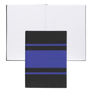 HUGO BOSS Notizblock A5 Essential Gear Matrix Blue Lined