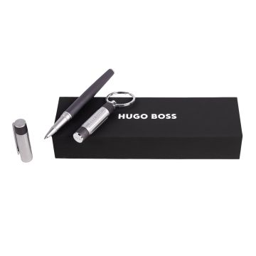 HUGO BOSS Set Gear Ribs Gun (tintenroller & schlüsselring)
