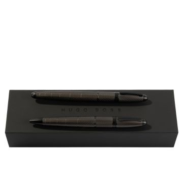 HUGO BOSS Set Oval Gun (kugelschreiber & füllfederhalter)