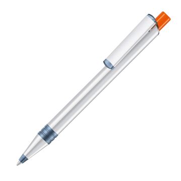 RECYCLED PET PEN ALUMA transparent, orange