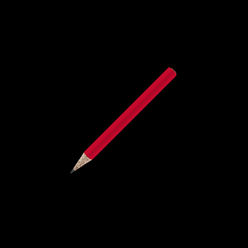 Bleistift rund farbig, kurz, FSC red
