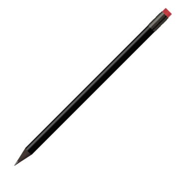 Staedtler Designbleistift, rund, schwarz durchgefärbt mit Radierer