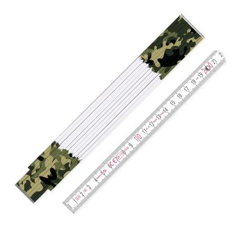 Design Zollstock Camouflage mit Logo bedrucken
