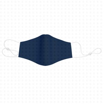 Mund-Nasen-Maske aus 100% Baumwolle, doppellagig navy