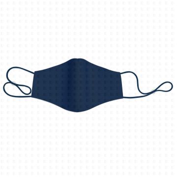 Mund-Nasen-Maske aus 100% Baumwolle, doppellagig dunkelblau