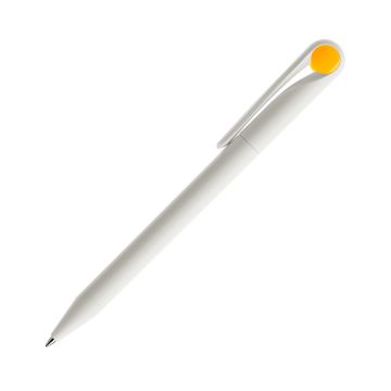 Prodir DS1 TMM Twist Kugelschreiber weiß matt mit farbigem Punkt