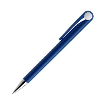 Prodir DS1 TPC Twist Kugelschreiber blau poliert mit Metallspitze und farbigem Punkt