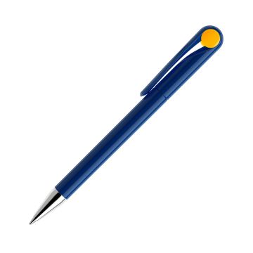 Prodir DS1 TPC Twist Kugelschreiber blau poliert mit Metallspitze und farbigem Punkt