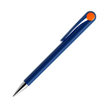 Prodir DS1 TPC Twist Kugelschreiber blau poliert mit Metallspitze und farbigem Punkt