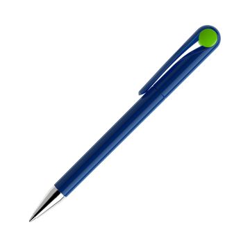 Prodir DS1 TPC Twist Kugelschreiber blau poliert mit Metallspitze und farbigem Punkt