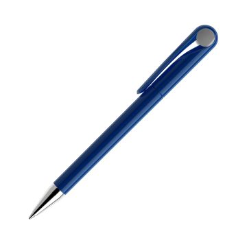 Prodir DS1 TPC Twist Kugelschreiber blau poliert mit Metallspitze und farbigem Punkt